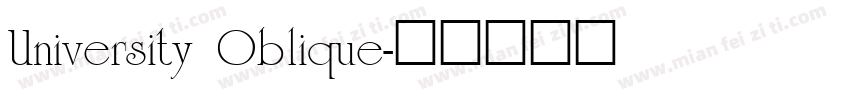 University Oblique字体转换